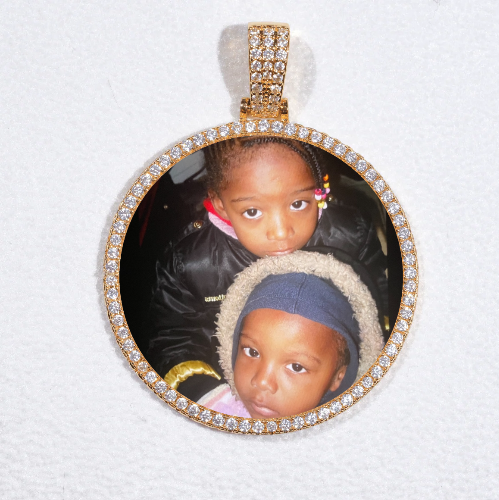 MEDIUM 3D CIRCLE CUSTOM PICTURE PENDANT