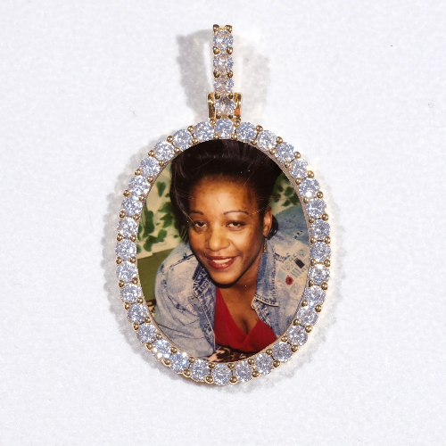 3D Oval Custom Picture Pendant