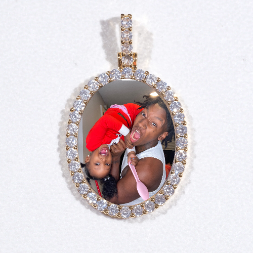 3D Oval Custom Picture Pendant