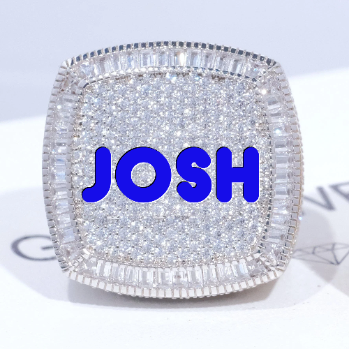 CUSTOM LETTER 3D ICED RING
