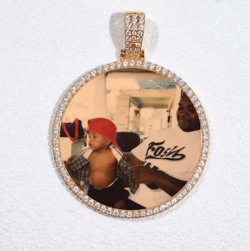 MEDIUM 3D CIRCLE CUSTOM PICTURE PENDANT
