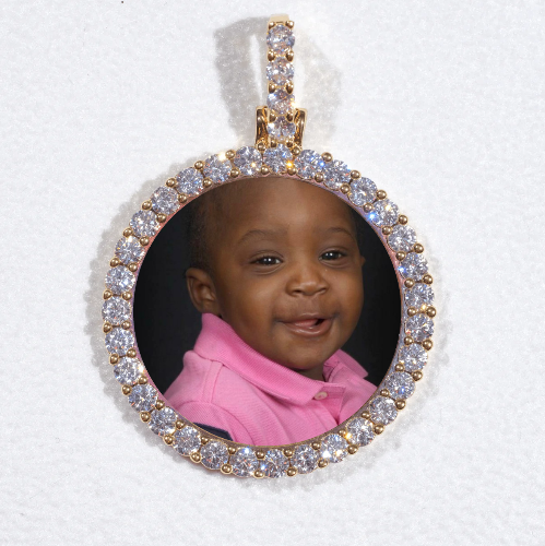 3D CIRCLE CUSTOM PICTURE PENDANT SMALL SIZE