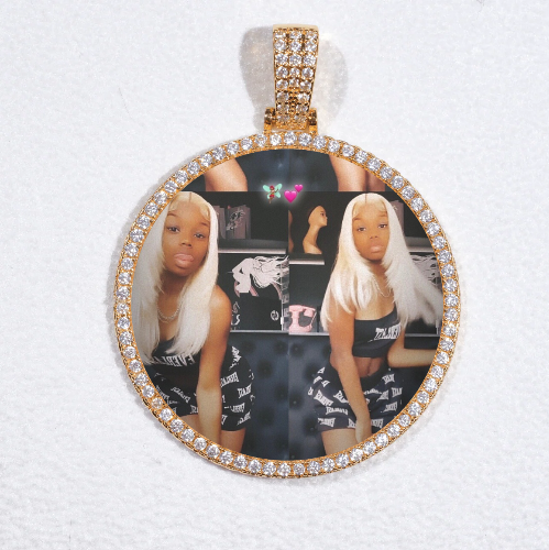 MEDIUM 3D CIRCLE CUSTOM PICTURE PENDANT