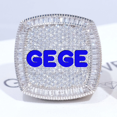 CUSTOM LETTER 3D ICED RING