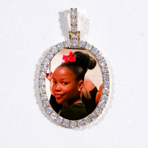 3D Oval Custom Picture Pendant