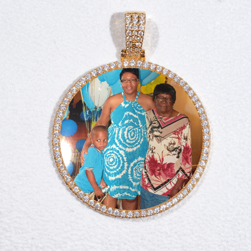 MEDIUM 3D CIRCLE CUSTOM PICTURE PENDANT