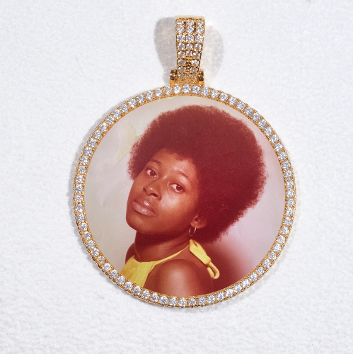 MEDIUM 3D CIRCLE CUSTOM PICTURE PENDANT