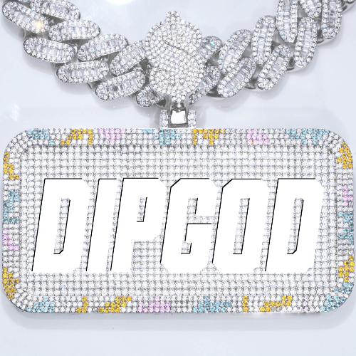 CUSTOM LETTER NECKLACE 3D COLORFUL SQUARE