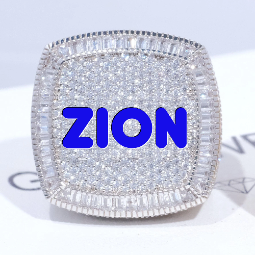 CUSTOM LETTER 3D ICED RING