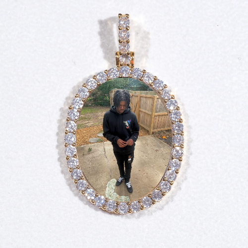 3D Oval Custom Picture Pendant