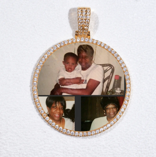 MEDIUM 3D CIRCLE CUSTOM PICTURE PENDANT