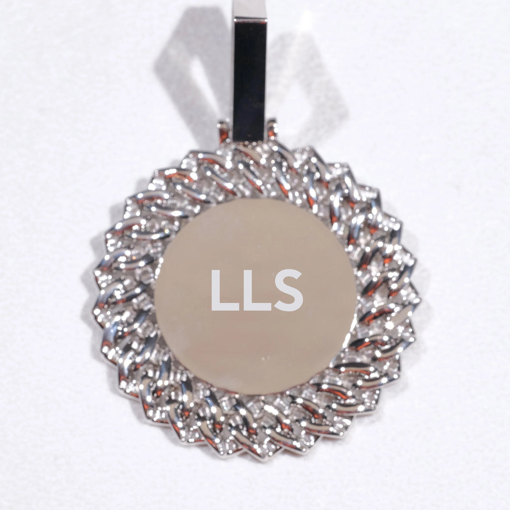Large 3D Baguette Custom Picture Pendant