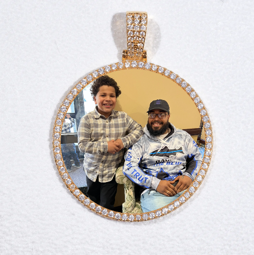 MEDIUM 3D CIRCLE CUSTOM PICTURE PENDANT