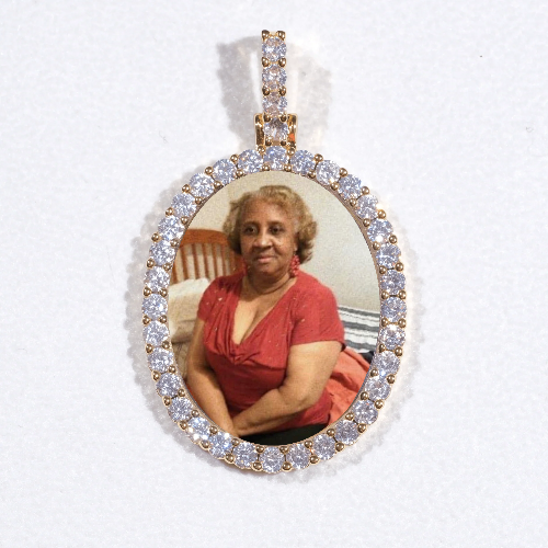 3D Oval Custom Picture Pendant