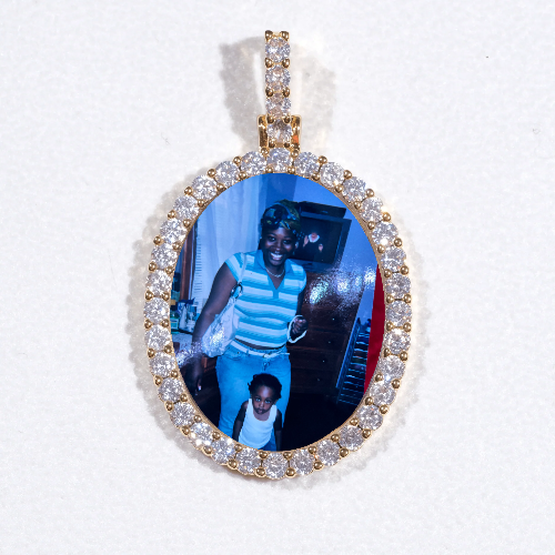 3D Oval Custom Picture Pendant