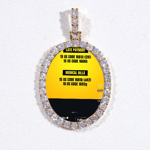 3D Oval Custom Picture Pendant