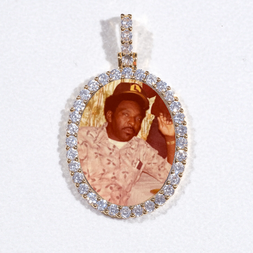3D Oval Custom Picture Pendant