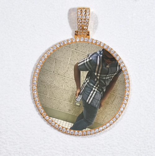 MEDIUM 3D CIRCLE CUSTOM PICTURE PENDANT
