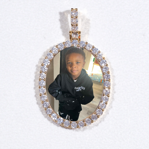 3D Oval Custom Picture Pendant