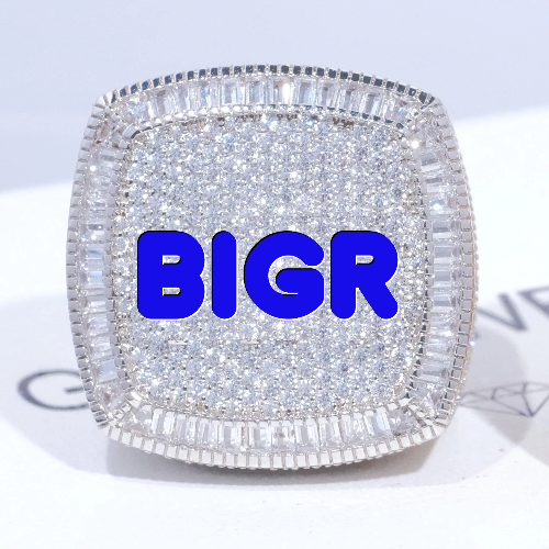 CUSTOM LETTER 3D ICED RING