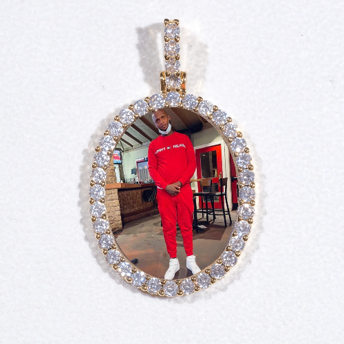 3D Oval Custom Picture Pendant