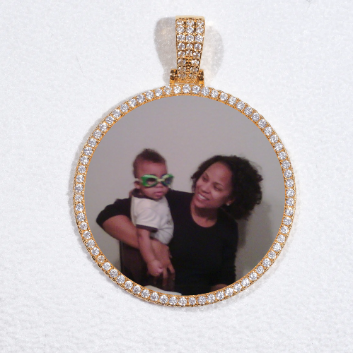 MEDIUM 3D CIRCLE CUSTOM PICTURE PENDANT