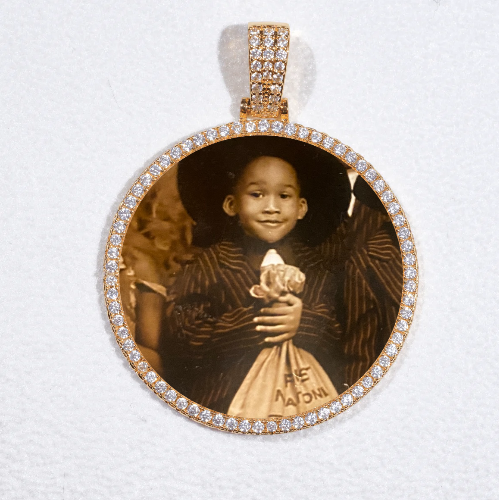 MEDIUM 3D CIRCLE CUSTOM PICTURE PENDANT