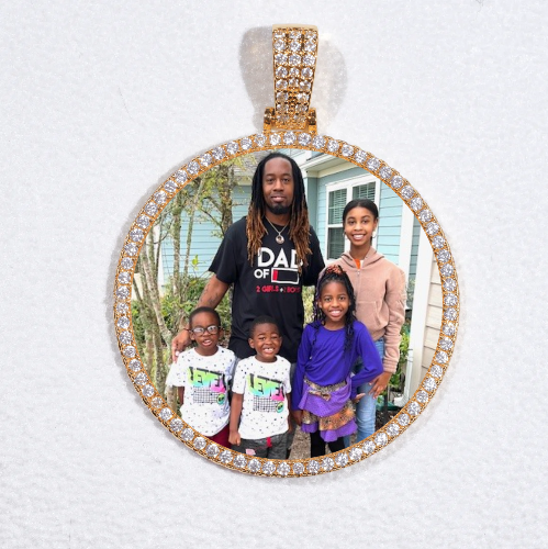 MEDIUM 3D CIRCLE CUSTOM PICTURE PENDANT