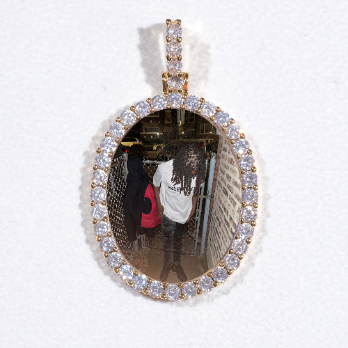 3D Oval Custom Picture Pendant