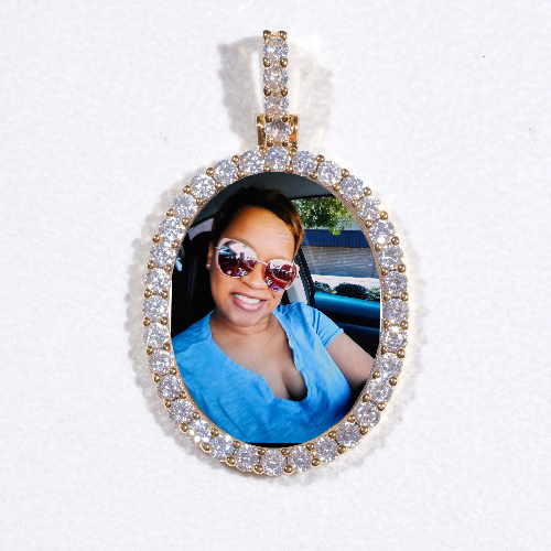 3D Oval Custom Picture Pendant