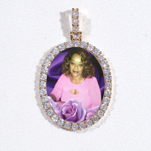 3D Oval Custom Picture Pendant