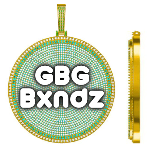 CUSTOM LETTER NECKLACE 3D BIG DISC