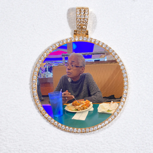 MEDIUM 3D CIRCLE CUSTOM PICTURE PENDANT