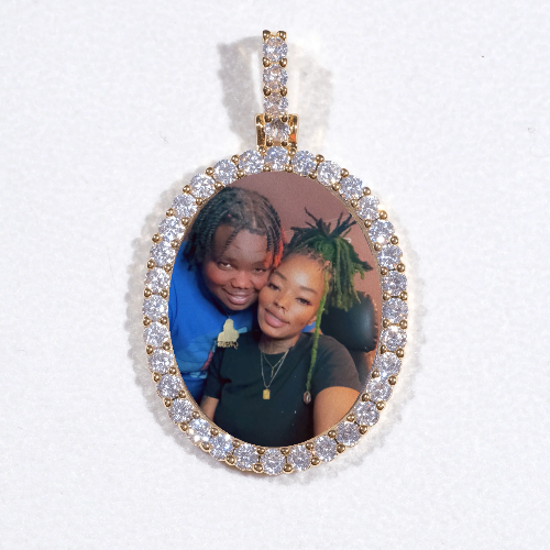3D Oval Custom Picture Pendant
