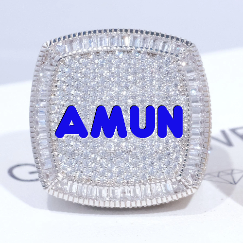 CUSTOM LETTER 3D ICED RING