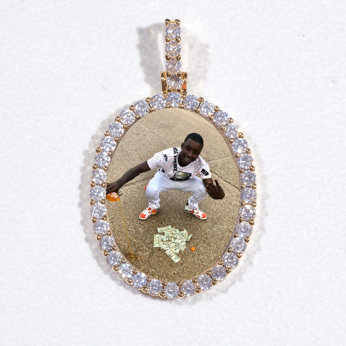 3D Oval Custom Picture Pendant