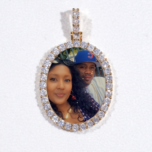 3D Oval Custom Picture Pendant