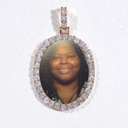 3D Oval Custom Picture Pendant