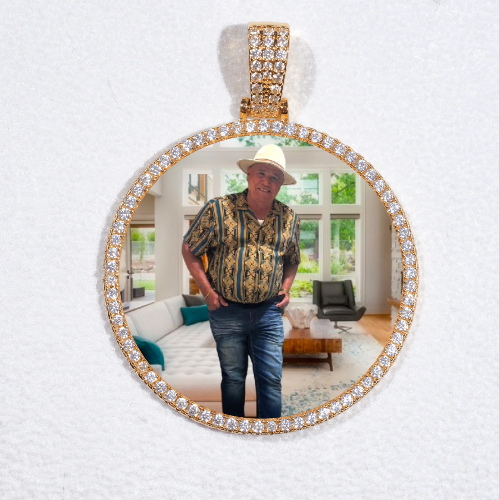 MEDIUM 3D CIRCLE CUSTOM PICTURE PENDANT