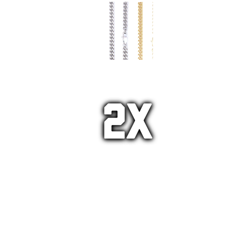Custom Letters Baguette Two Layer Necklace