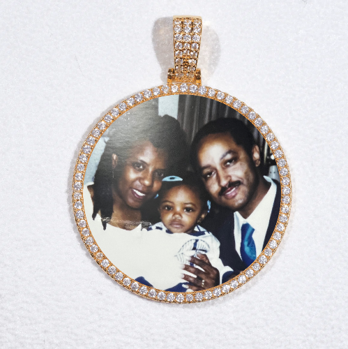 MEDIUM 3D CIRCLE CUSTOM PICTURE PENDANT