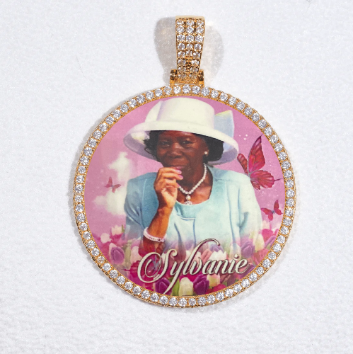 MEDIUM 3D CIRCLE CUSTOM PICTURE PENDANT