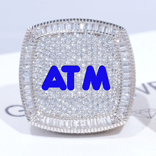 CUSTOM LETTER 3D ICED RING