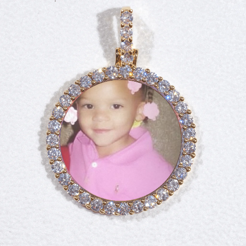 3D CIRCLE CUSTOM PICTURE PENDANT SMALL SIZE