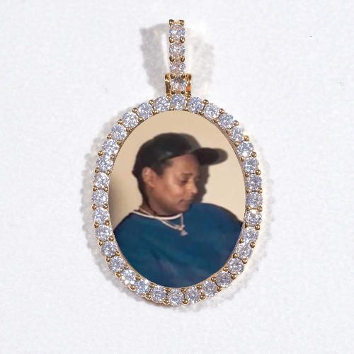 3D Oval Custom Picture Pendant