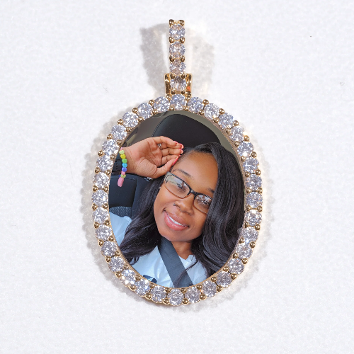 3D Oval Custom Picture Pendant