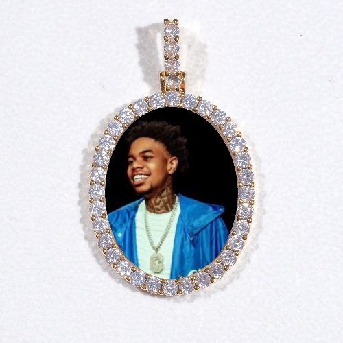 3D Oval Custom Picture Pendant