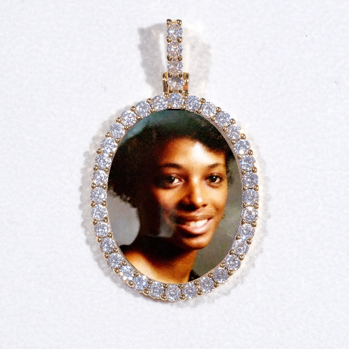 3D Oval Custom Picture Pendant