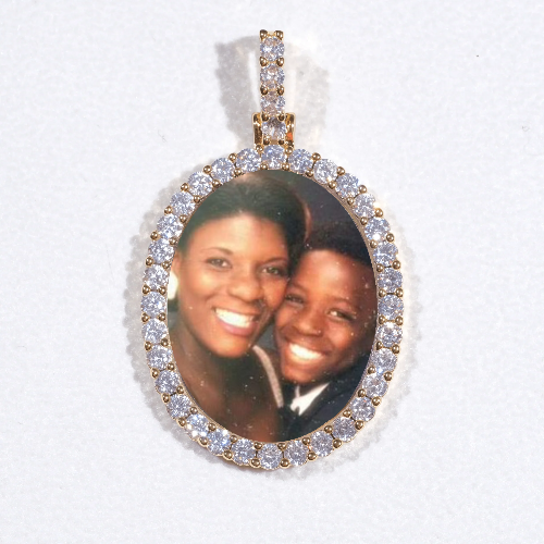 3D Oval Custom Picture Pendant