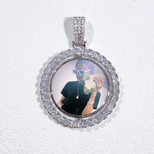 3D Spinning 2-Faced Custom Picture Pendant